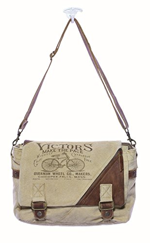 Myra Bag Victors Upcycled Canvas Messenger Bag S-11323