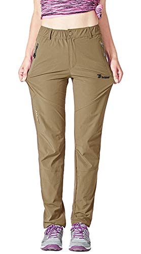 Rdruko Women's Hiking Pants Water-Resistant Quick Dry Outdoor Fishing Walking Athletic Pants(Khaki, Us S) #TOP1