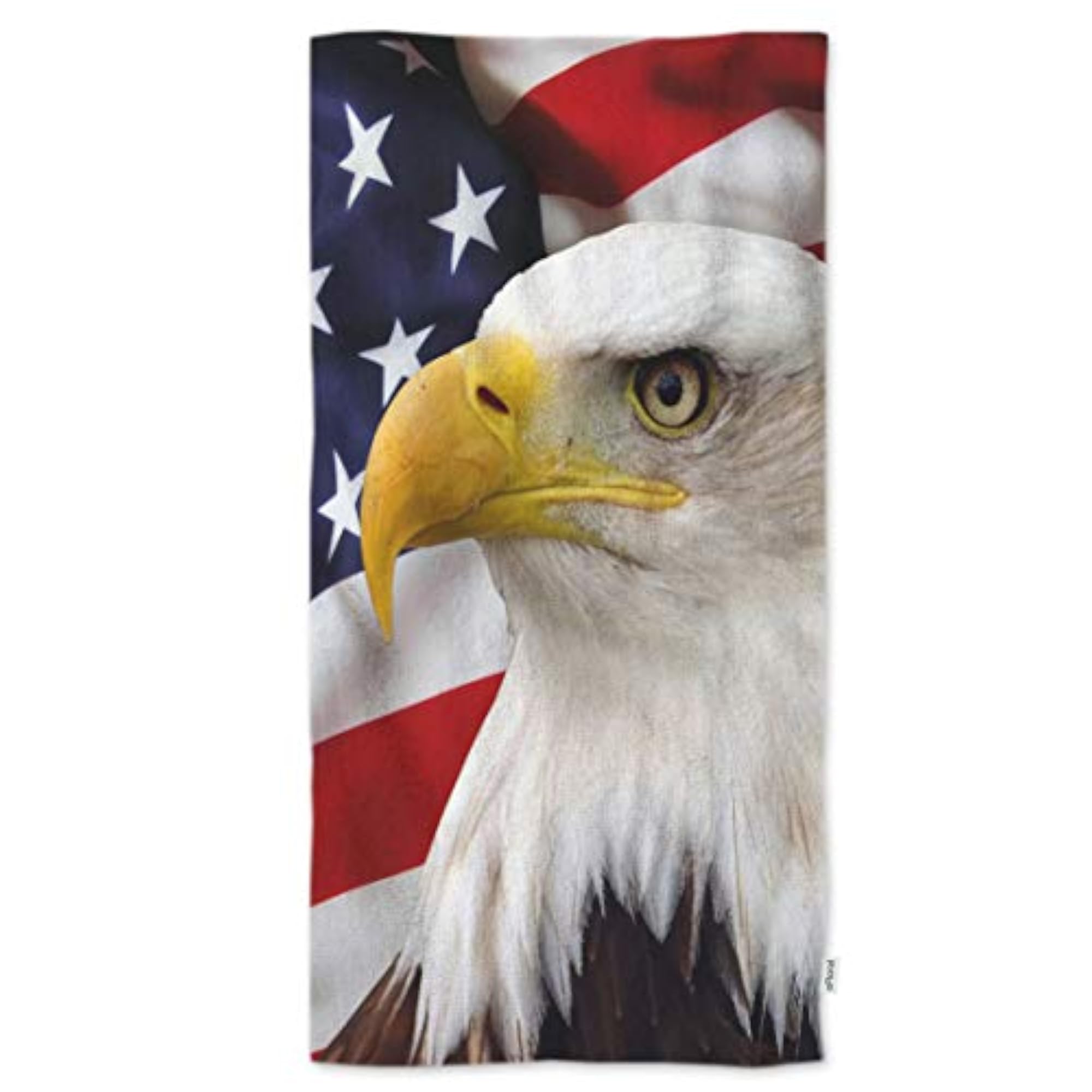 Hand Towels American Bald Eagle USA Flag, Soft Absorbent Towel
