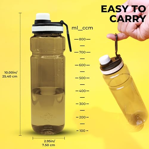 Image of Nivia Warrior Wade Water Bottle, BPA Free, Leak Proof, Easy Grip, Easy-to-Clean, Odour-Free Bottle, for Sports & Travel, Durable & Reusable - 800ML, White