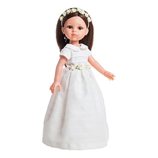Paola Reina 74821 Vestido con Zapatos para 32 cm Carol muñeca de comunión