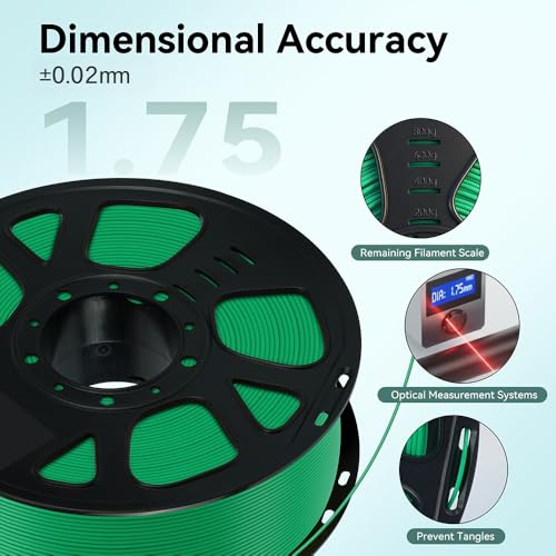 Image of Kingroon 10kg PLA 3D Printer Filament Bundle, Neatly Wound PLA Filament 1.75mm ±0.02mm, 1kg per Spool, 10 Pack(Black+White+Grey+Red+Yellow+Green+Blue+Orange+Silver+Transparent)