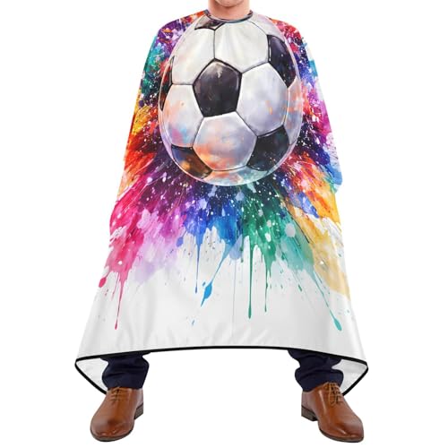 Nesatuwa Soccer Ball Art Hair Cutting Salon Cape Waterproof