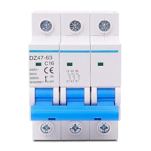 Disjoncteur triphasé 380V interrupteur de protection rail DIN 40A