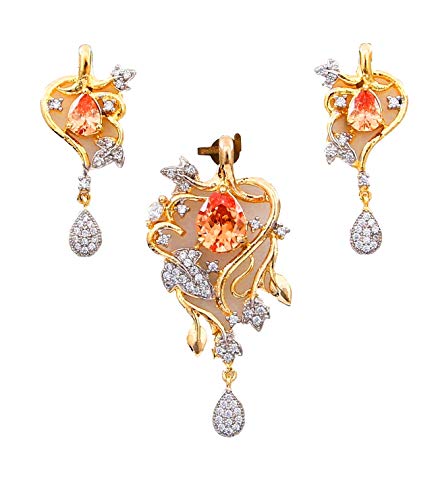 Collar étnico indio naranja con pendientes para deslumbrar en bodas y fiestas de gala