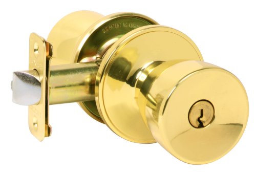 Dexter by Schlage J54VBYR605 Byron Entry Knob, Bright Brass