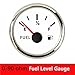 52mm 0-90ohms Fuel Level Gauge Fuel Meter Oil Liquid Tank Fuel Level Indicator Red Backlight for Boat Car Auto Truck(WS 0-90ohm)
