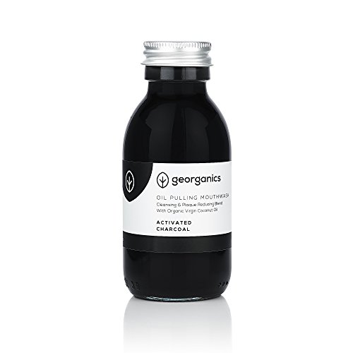OIL PULLING MOUTHWASH: Cleansing & Plaque Removing Blend with Organic Virgin Coconut Oil (Activated Charcoal, 100ml) Cover