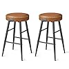 VASAGLE EKHO Collection Bar Stools Set of 2 Counter Height Bar Stools Kitchen Counter Stools Mid Century Modern Backless Counter Stools 248 Inch Tall Kitchen Island Home Bar Caramel Brown