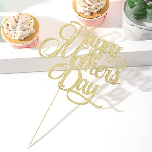 Happy Mother's Day Cake Topper - Mothers Day Party Cake Decorations, Best Mom Ever Cake Topper, Rose Gold Cake Topper，Mother's Day Gift #TOP6