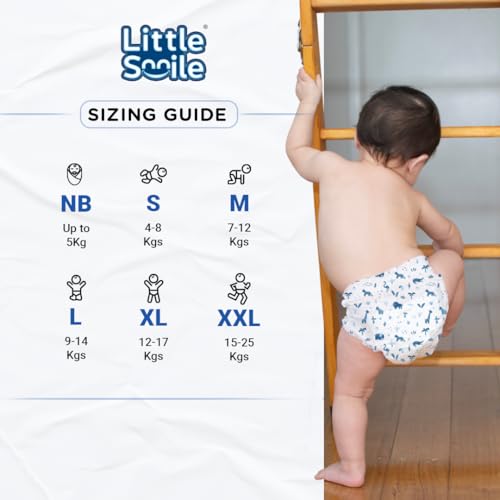 Image of Baby Diapers Pant Style | Size - XL - 50 (Pack of 1) | Odorless and Antibacterial Layer with Urine Indicator (50 Pieces)