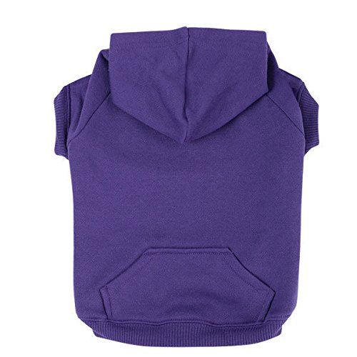Zack & Zoey Dog Hoodies Bright Soft Cotton Hooded Sweatshirt for Dogs Choose Size & Color(Medium Ultra Violet)
