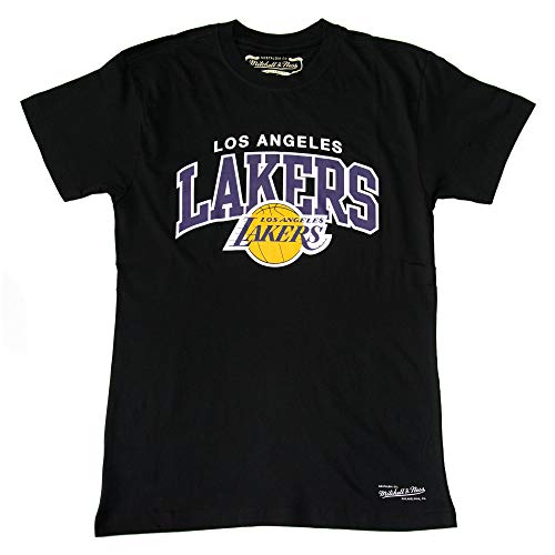 Mitchell & Ness Hommes T-Shirt NBA/HWC Team Arch Print (LA Lakers - Black, M)