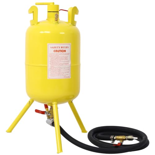 10 Gallon Sand Blaster - Portable Air Pot Sandblaster 125 PSI Pressure Sand Blasting Complete Kit with 6