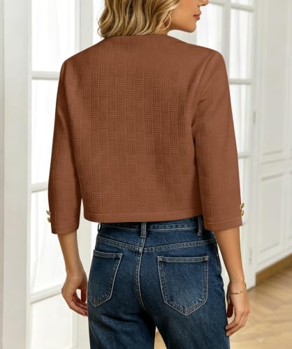 Women's Fall Coats and Jackets Cropped Light Jacket Casual Everyday Style S - image 3