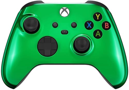 Image of Custom Controllerzz Wireless Controller for Microsoft Xbox Series X /S & Xbox One - Custom Soft Touch Feel - Custom Xbox Series X /S Controller (X /S Green Chrome)