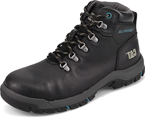 Cat Footwear Women s Mae Steel Toe Waterproof Work Boot Construction, Black, 9.5