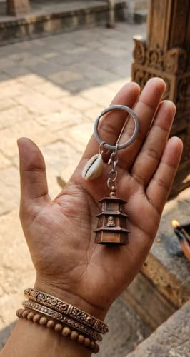 Image of Classic Antique Tibetan Temple Bell Shaped Keyring for Gift Gaurdian bell for Car Bike Bags Metal Key ring Key Chain Bag Charm Gift