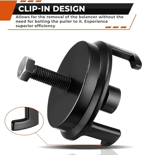 ISINSWIFT 25264 Harmonic Balancer Puller LS Crank Pulley Puller Compatible for GM, Chrysler, Jeep, Dodge, Quickly Remove LS Harmonic Balancers without Tapped Holes