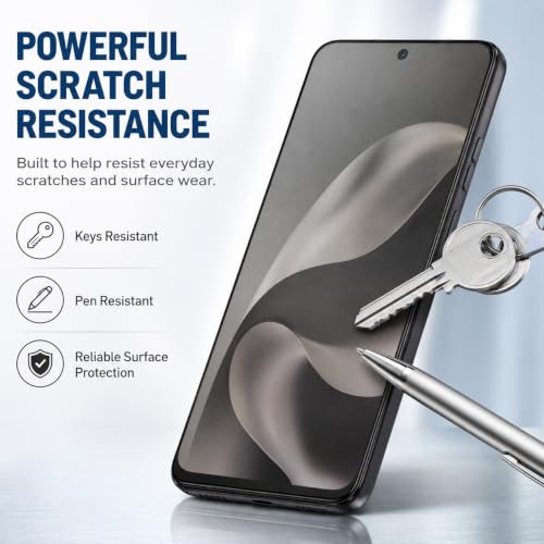 Image of FIRST MART Matte Anti-Glare Tempered Glass for Motorola G77 Power With Installation Kit | Military-Grade Gaming Screen Protector & Cable Guard | Edge to Edge Coverage | Black
