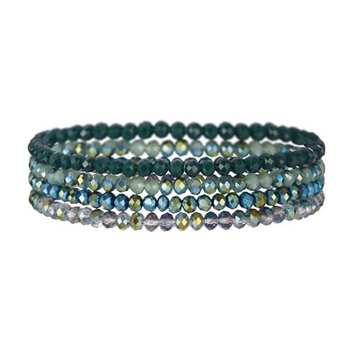 Générique Bracelet Boho pour Femmes, Bracelets en Cristal Bracelets en Perles Bracelet de perles en cristal Perles Multicolores sur Corde Élastique Cadeaux...