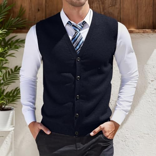 Chaleco de punto para hombre de moda casual versátil todas las estaciones 2