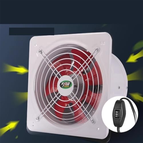 Ventilador de ventilación 35 x 35 cm para cocina y baño con montaje en pared, ventilador de extracción fuerte para ventana miniatura 4