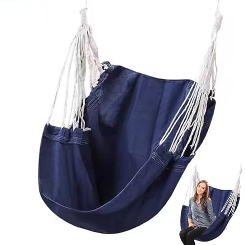 Hänsmattenstuhl Grand - Silla colgante al aire libre, resistente para silla colgante | Cama de hamaca ampliada, silla de oscilación pesada - 500 lb, silla hamaca para terraza estudiantil, ideal para