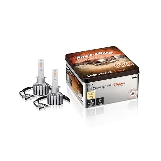 OSRAM LEDriving HL VINTAGE, ≜H1, Lámparas LED de luz alta/baja, Solo todoterreno, no ECE, 2700K, caja de metal (2 lámparas)