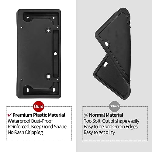 Red Wolf Front License Plate Bracket Holder For Tesla Model 3 Vehicle Heavy Duty Front Bumper License Mount Cover Kit Included Screws Washers Wrench Black #TOP4