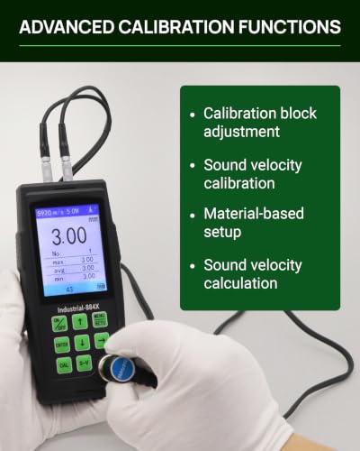 Calibrador Digital Industrial Ultrasonido Profesional 884X con Rango 0.033–15.75 pulgadas (0.85–400 mm), Conectividad PC y Memoria para 2000 Datos miniatura 5