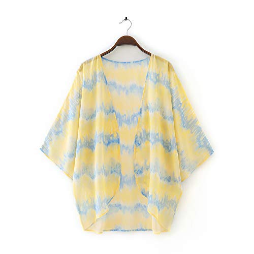 Image of CASURESS Women's Cardigan-Sheer Kimono Loose Summer Floral Print Cover Ups