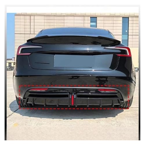Difusor trasero para Tesla Model 3 2024 acabado premium con luz piloto 4