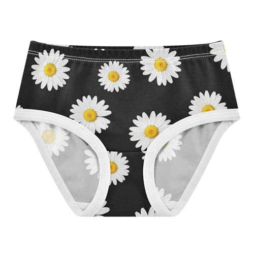 Cotton Toddler Girls Underwear White Daisies Yellow Solid Black Little Girl Panties Colorful Briefs Underpants 2t