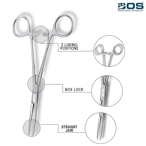 Image of Bos Medicare Artery Forceps 6 Inch | Stainless Steel Hemostatic Forcep | Straight Locking Surgical Instrument for Hospital & OT Use
