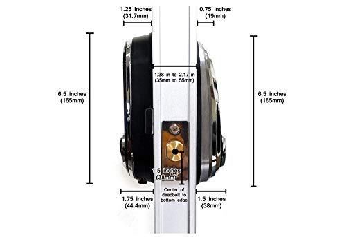 Samsung SHP-DS510MK Digital Door Lock SHP-DS510 Black Keyless Electronic Deadbolt + Emergency Keys FIT Most Doors thumbnail 3