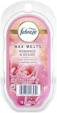 Febreze Wax Melts, Romance & Desire Scent with Pink Rose Petals and Champagne Spritz, 6 Count (2.5 oz) each
