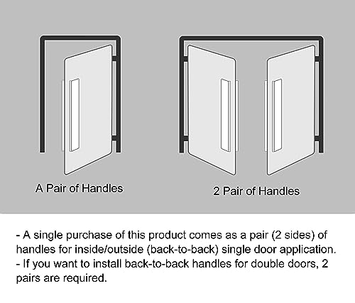 Poignées robustes en forme de H pour porte d'entrée de maison - 5