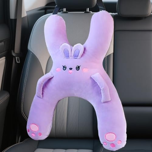 Oreiller de sommeil pour voiture en peluche douce et ergonomique