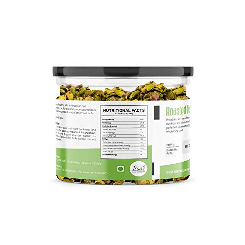Image of Zucchero Roasted Pistachio (With Shell), Lightly Salted [Extra Large] 200g | Oil-Free Roasting |Slow baked Nuts | Earthy Flavour | No Oil
