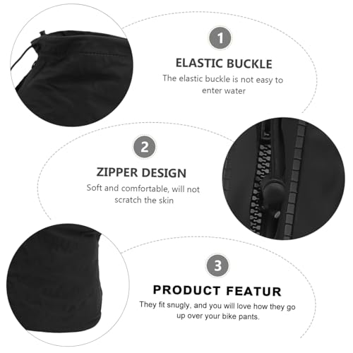 Cubrebota Impermeable para Bicicleta Negro miniatura 4