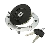 DFSJKS Gas Fuel Tank Cap Motorcycle Lockset for Su&zuki GSXR1300 SV650 GSXR 600 750 1000 SV1000 K4 K5 K6 K7 Fuel Gas Tank Cap Cover Lock Petrol Locking Fuel Cap