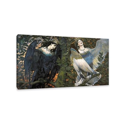 Peinture Sirin et Alkonost Vasnetsov 145x80 cm : habillez vos grands murs vides