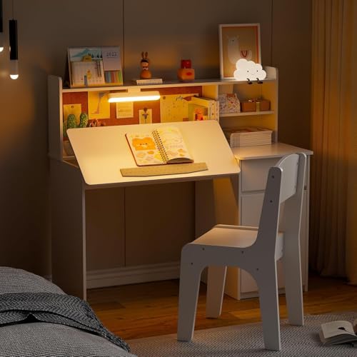 MSFE Escritorio Infantil con Silla de Madera