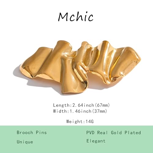 Mchic Gold Brooch Pins for Women Fashion: Unique Brooches Clothing Accessories Jewelry2