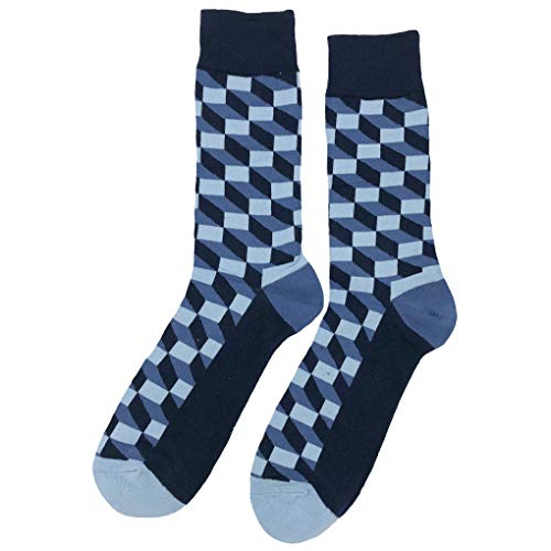 Diamond Dress Socks Funny Novelty Crazy Fun Design Men Size 8-12 Cotton Casual Crew Colorful Funky Gift for Men