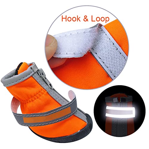 Sapatos de cão impermeáveis para pequenos e médios cães antiderrapante reflexivo pet chuva botas cal