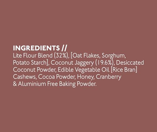 Image of Nourish Organics Chocolate Coconut Cookies | Wholesome Chocolaty Cookies with Coconut | Made with Cocoa, Oats & Cashews | High Fibre Snack | No Refined Sugar | 120g Pack