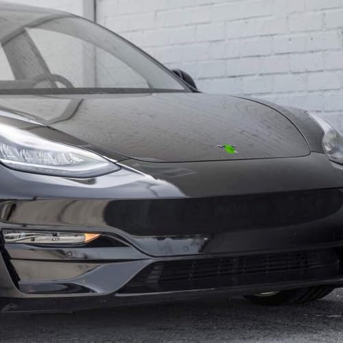 Image of Front & Back Badge Decal Emblem Logo Decoration Covers Compatible with Tesla Model 3 (Matte Black)