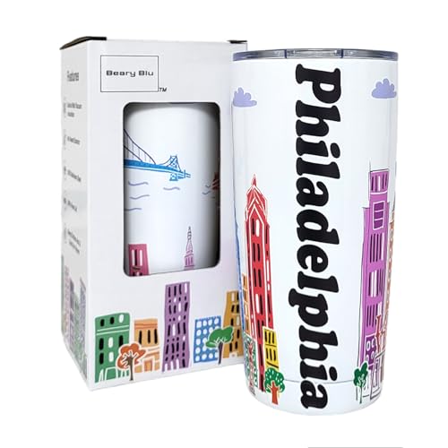 Beary Blu City Themed 20oz Insulated Tumbler - Philadelphia